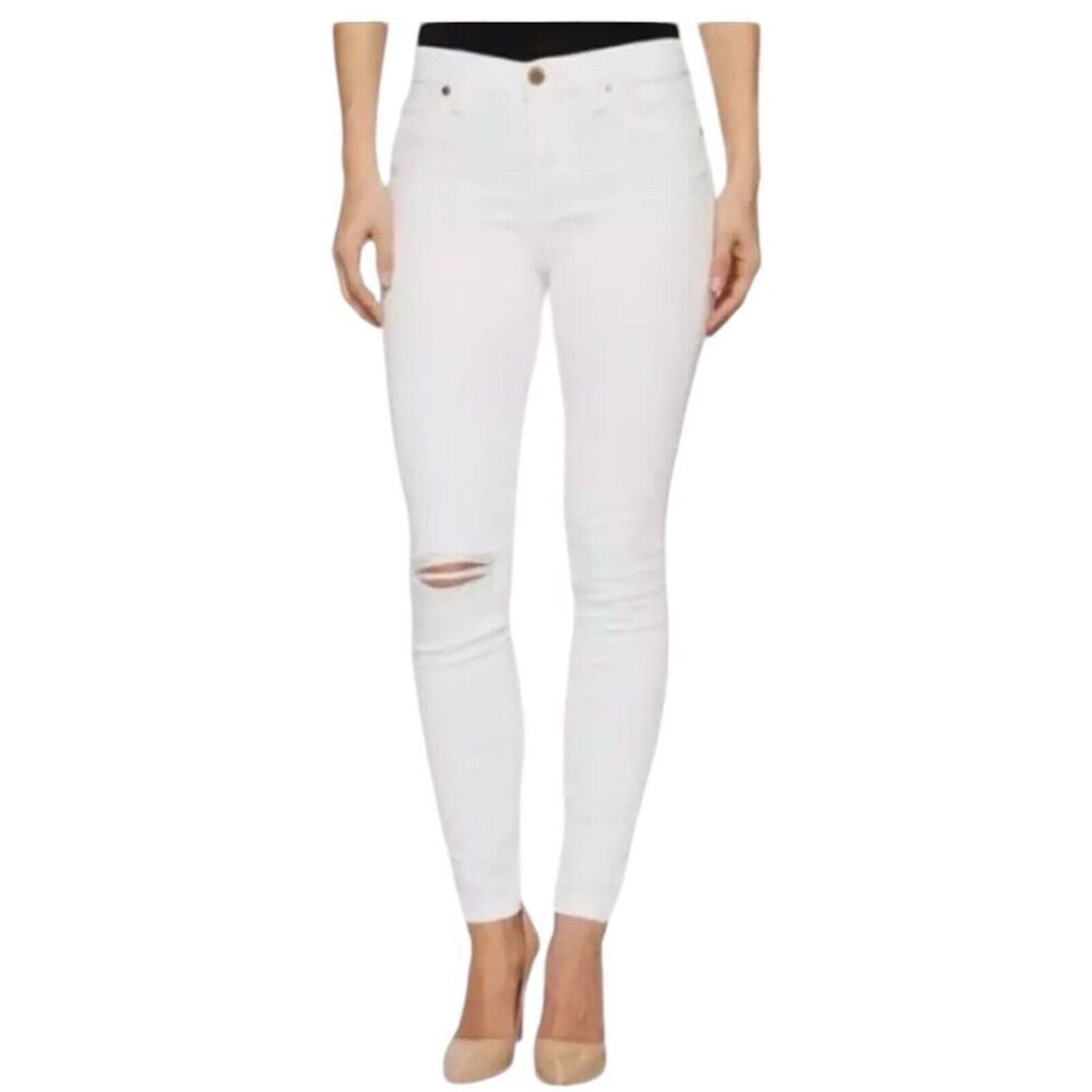 Blank NYC Jeans Women’s 24 The Bond White Distressed Skinny Classic Stretch